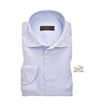 John Miller tailored fit overhemd lichtblauw