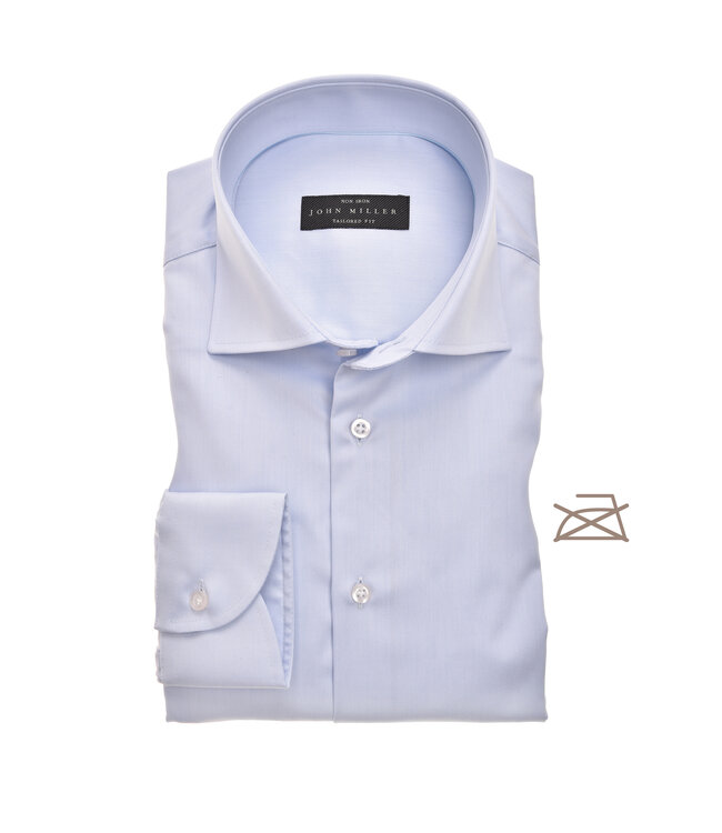 tailored fit overhemd lichtblauw met wide spread boord