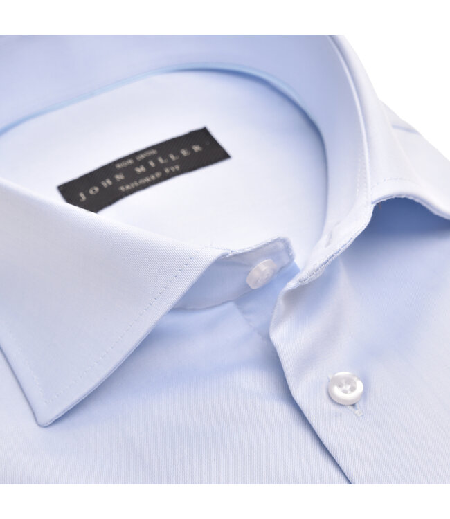 tailored fit overhemd lichtblauw met wide spread boord