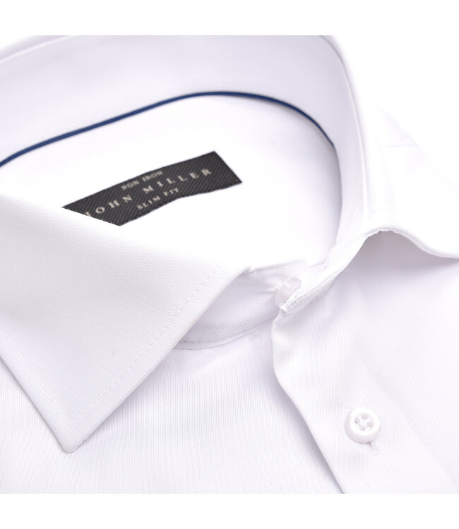 slim fit overhemd wit met wide spread boord