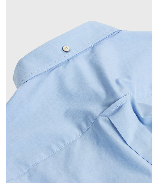 regular fit overhemd korte mouw lichtblauw