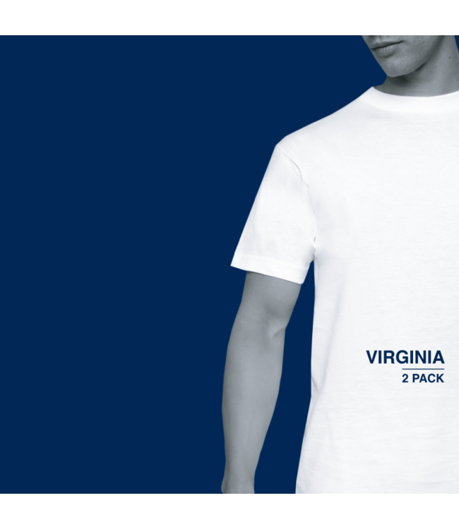 Virginia 2-pack ronde hals t-shirt wit