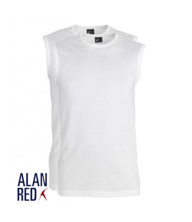 Montana 2-pack mouwloze ronde hals t-shirt wit