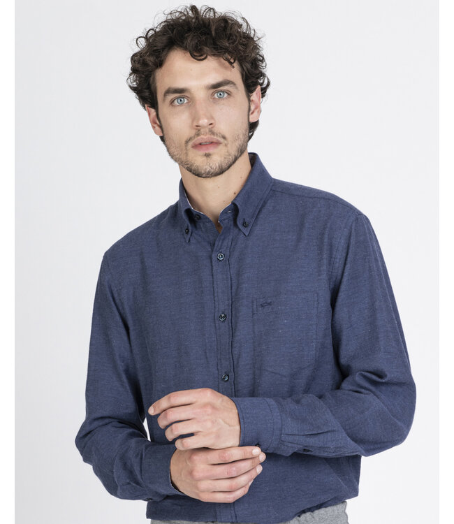 regular fit overhemd blauw