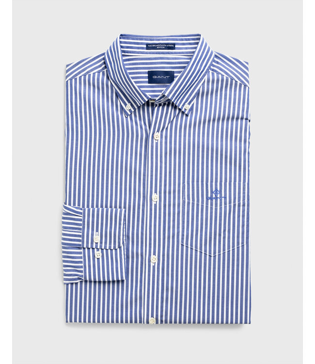 regular fit overhemd blauw streep