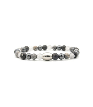 Enam armband grijs mix