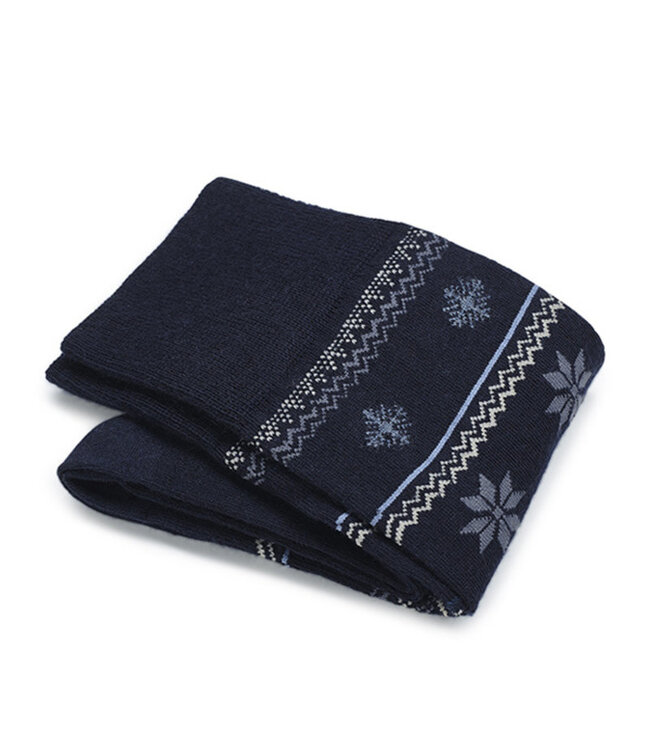 wollen sokken winterprint marine