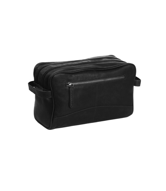 leren toilettas Stefan zwart