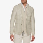 Gentiluomo colbert Bergomi beige ruit