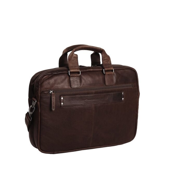 leren laptoptas Seth bruin