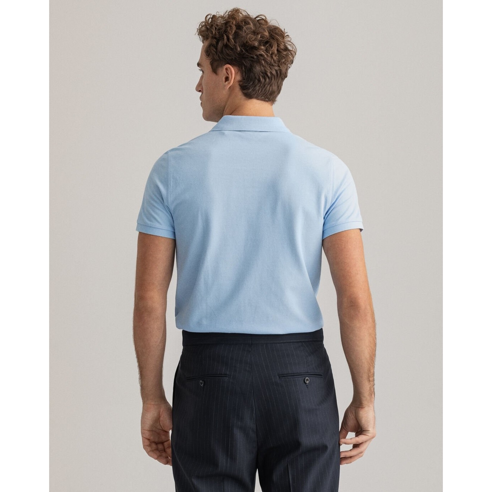 polo korte mouw lichtblauw - Tim Menswear