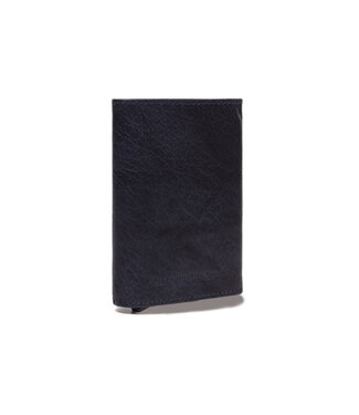 Chesterfield leren portemonnee Paris marine