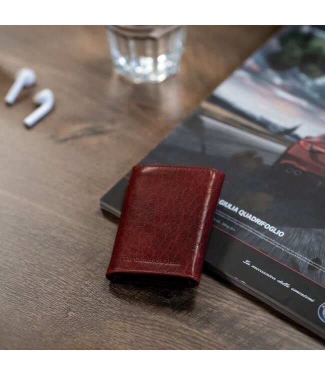 leren portemonnee Paris rood