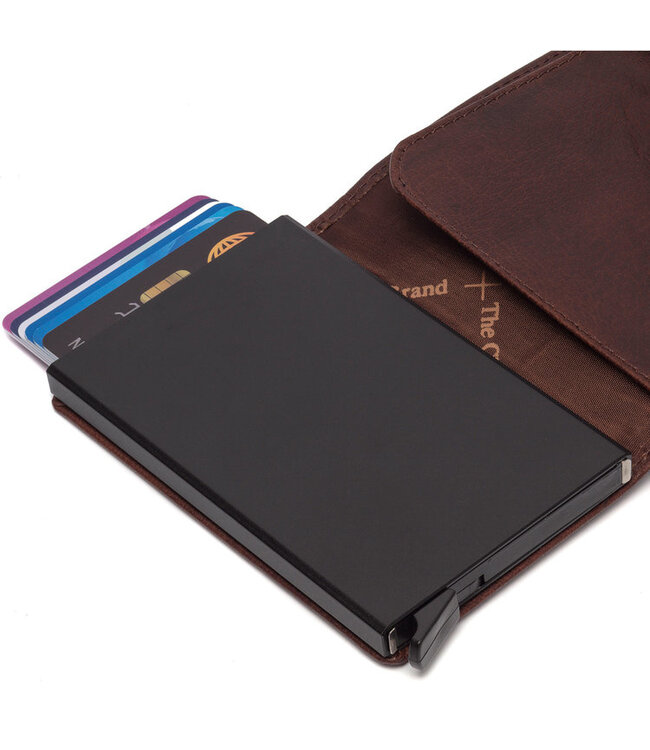 leren portemonnee Paris bruin