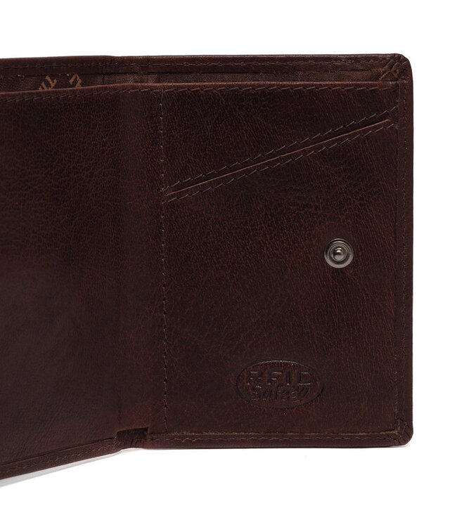 leren portemonnee Paris bruin