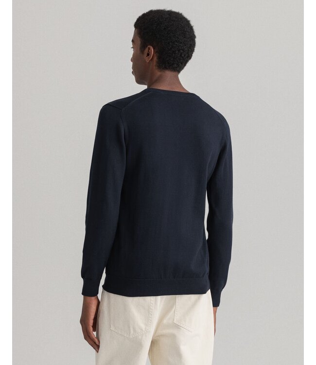 katoenen v-hals trui marine