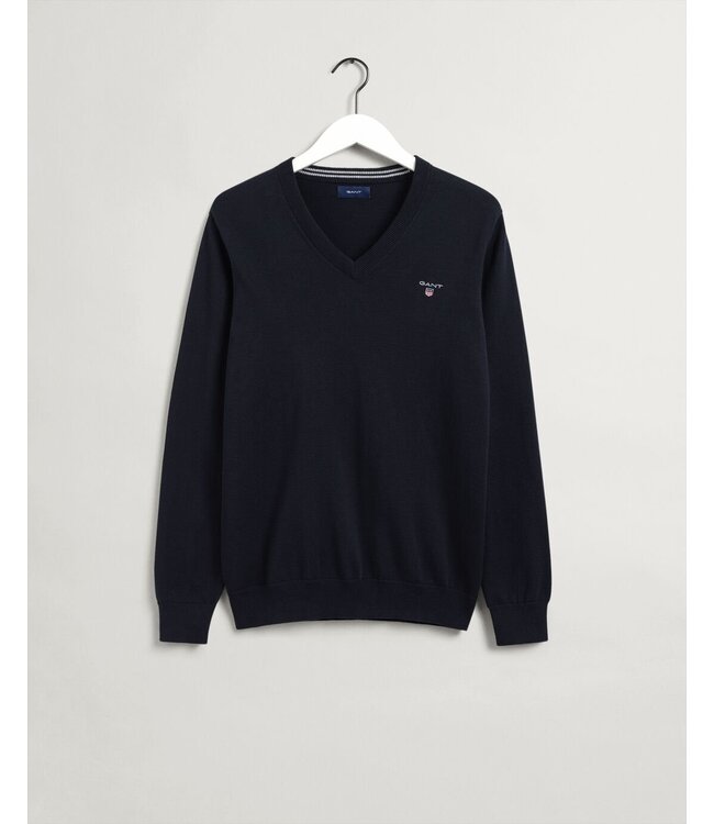 katoenen v-hals trui marine