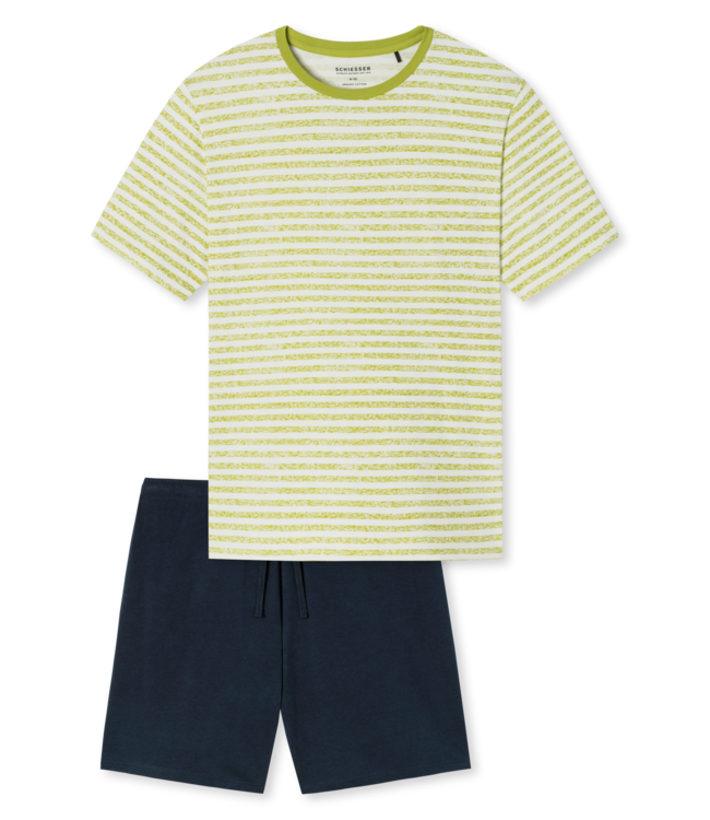 shortama limoengroene streep