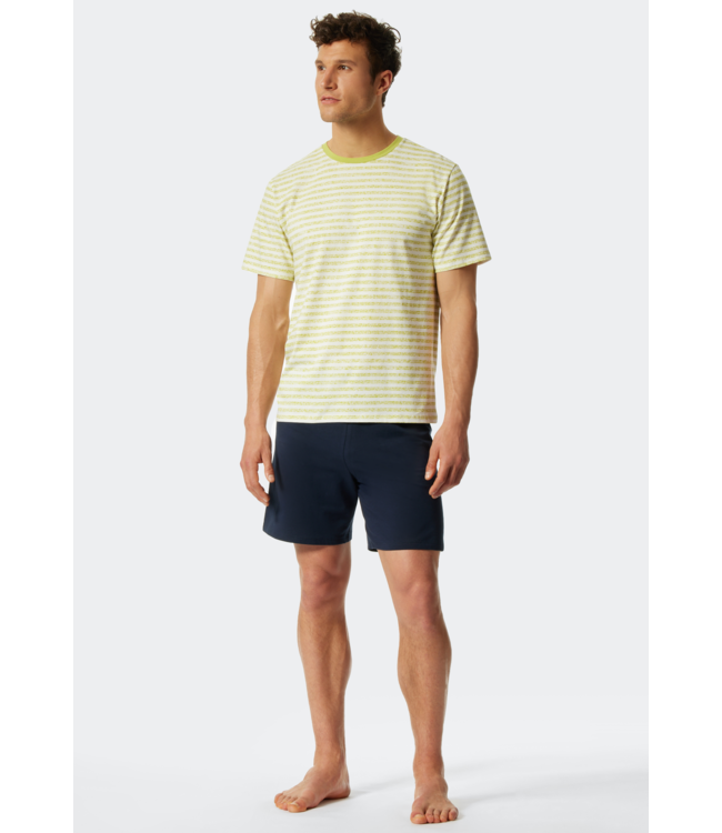 shortama limoengroene streep