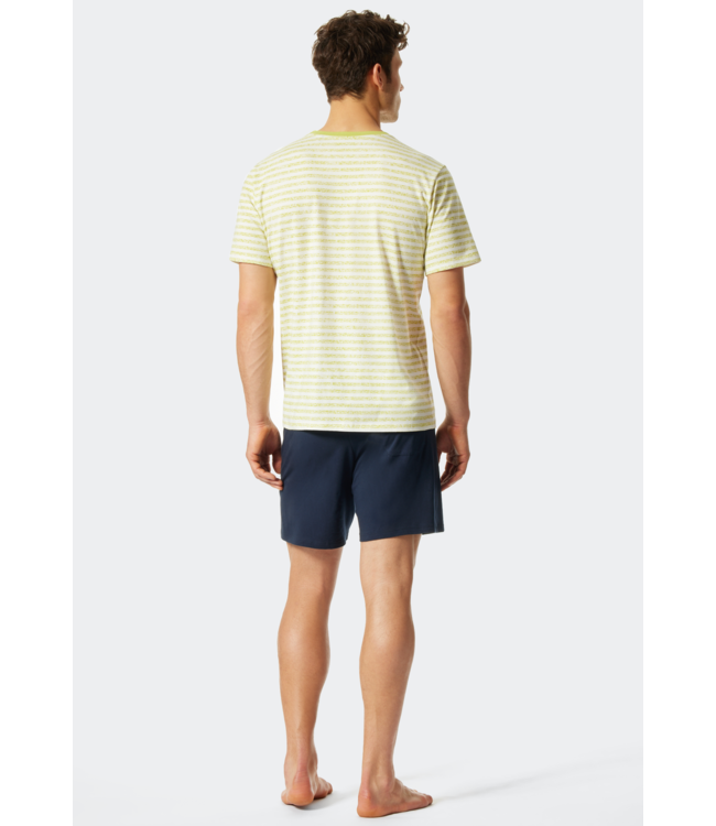 shortama limoengroene streep