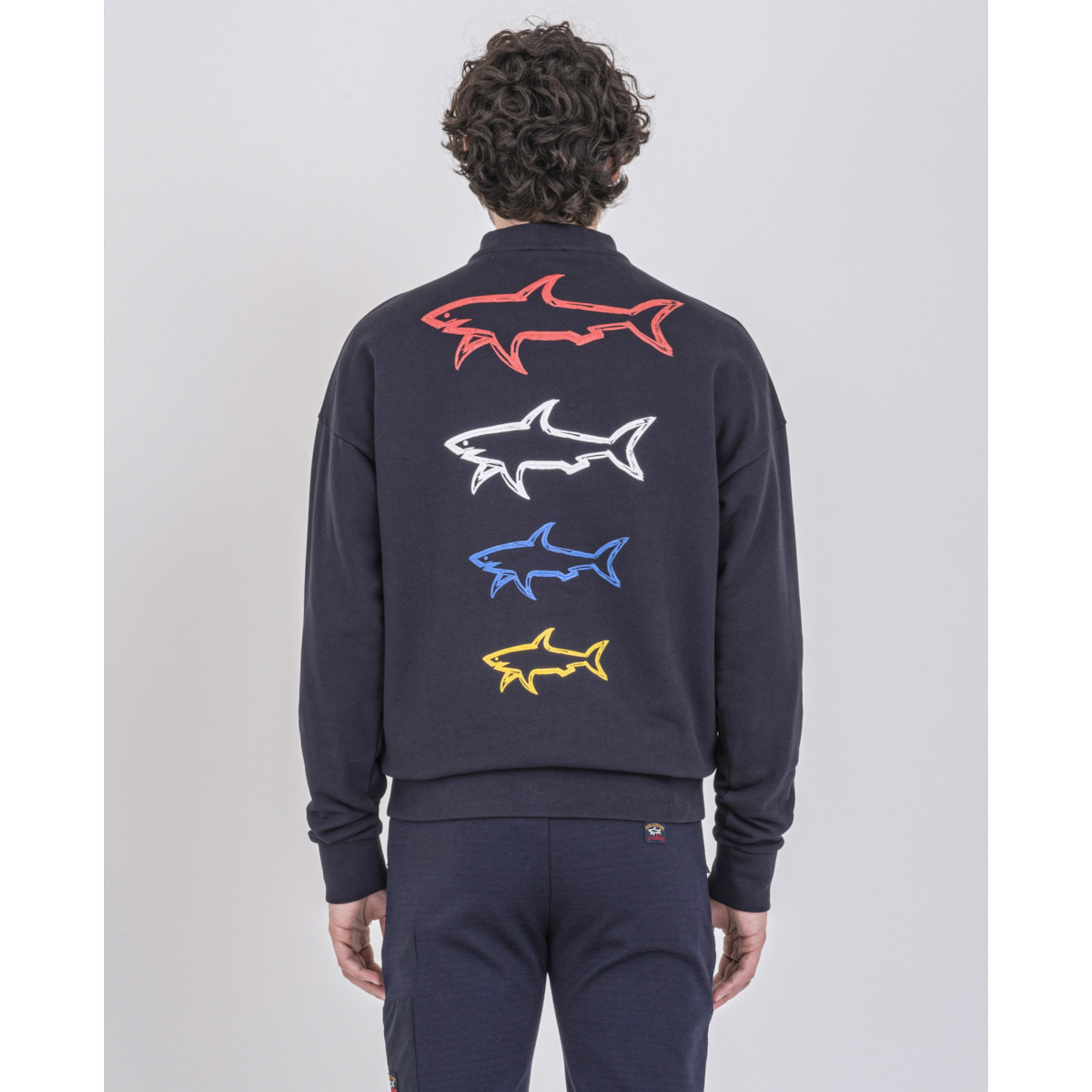 vooroordeel Voorganger hefboom Paul & Shark sweatshirt met haaien print marine - Tim Menswear