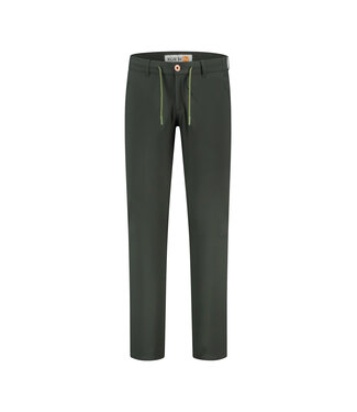 NORTH84 slim fit travel chino groen