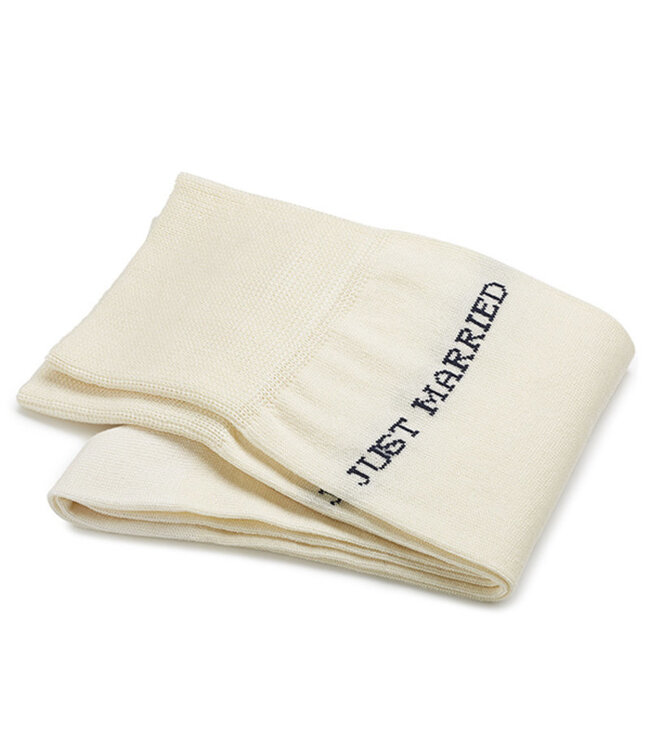 Just Married sokken ivoor