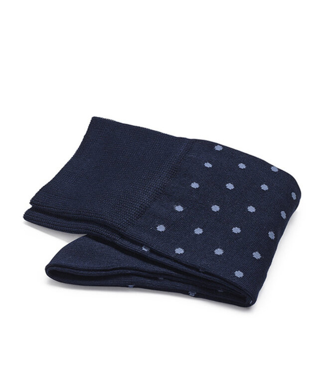 katoenen sokken marineblauwe stip