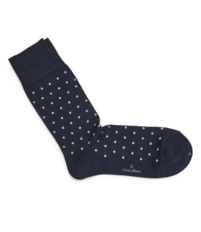 katoenen sokken marineblauwe stip