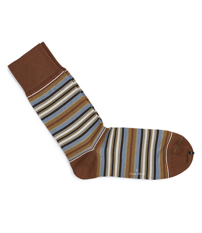 katoenen sokken bruin streep