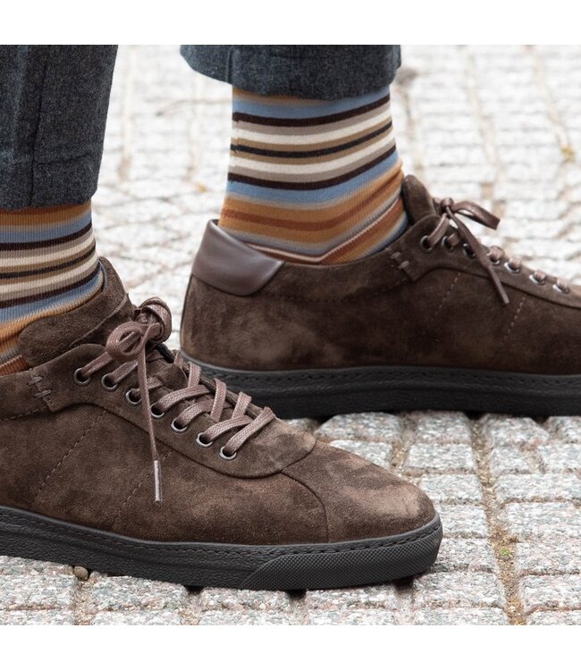 katoenen sokken bruin streep