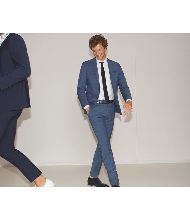 slim fit Marlane kostuum blauw