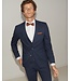 slim fit technisch kostuum blauw