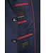 slim fit technisch kostuum blauw