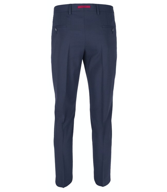 slim fit technisch kostuum blauw
