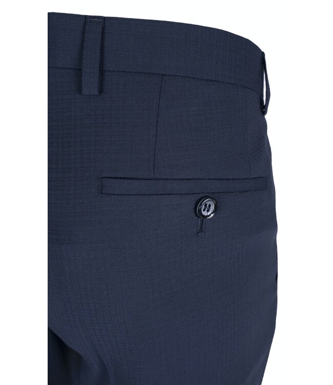 slim fit technisch kostuum blauw