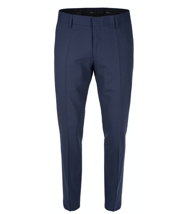 slim fit technisch kostuum blauw