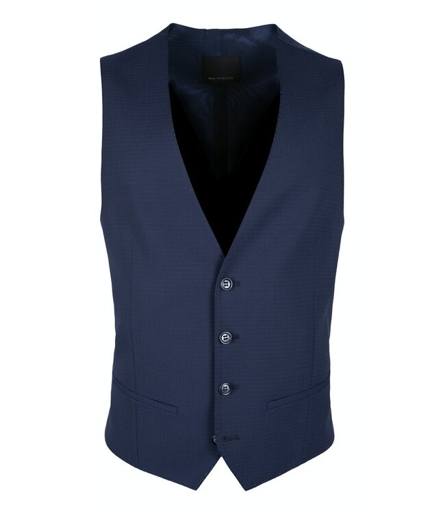 slim fit technisch kostuum blauw