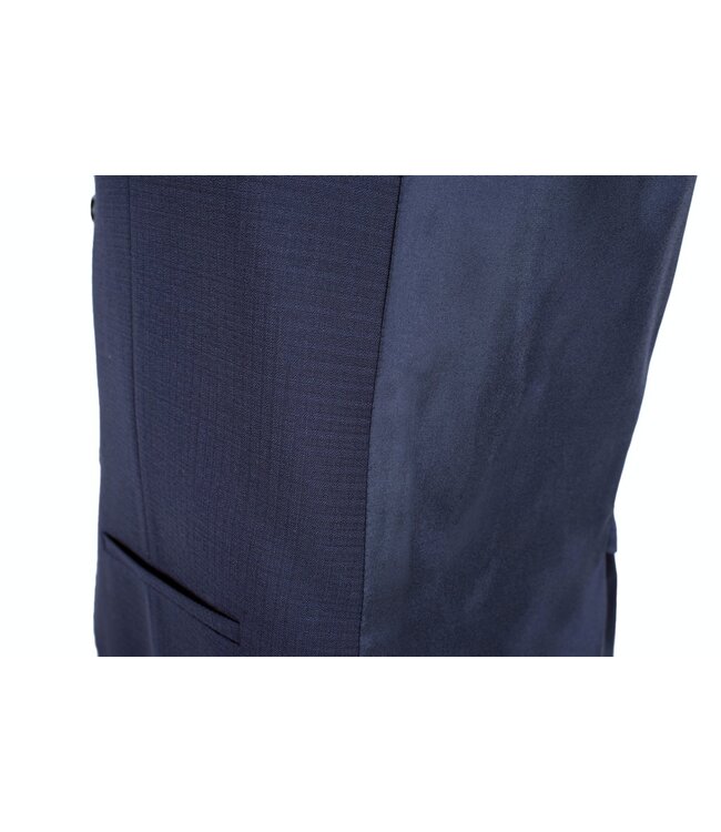 slim fit technisch kostuum blauw