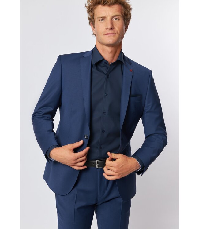 slim fit kostuum blauw