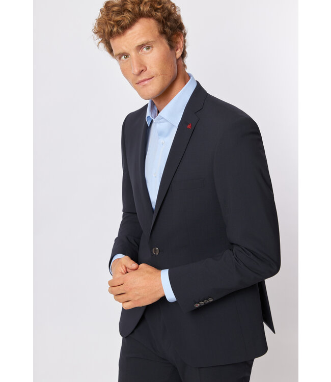 slim fit kostuum marine