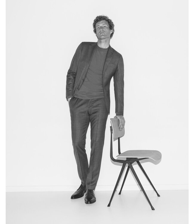 slim fit Marlane kostuum grijs