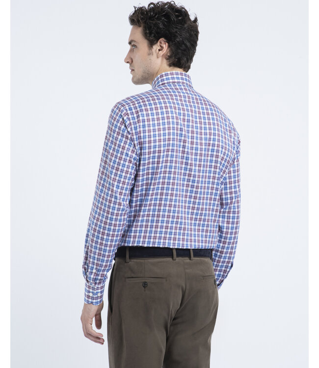 regular fit overhemd rode ruit