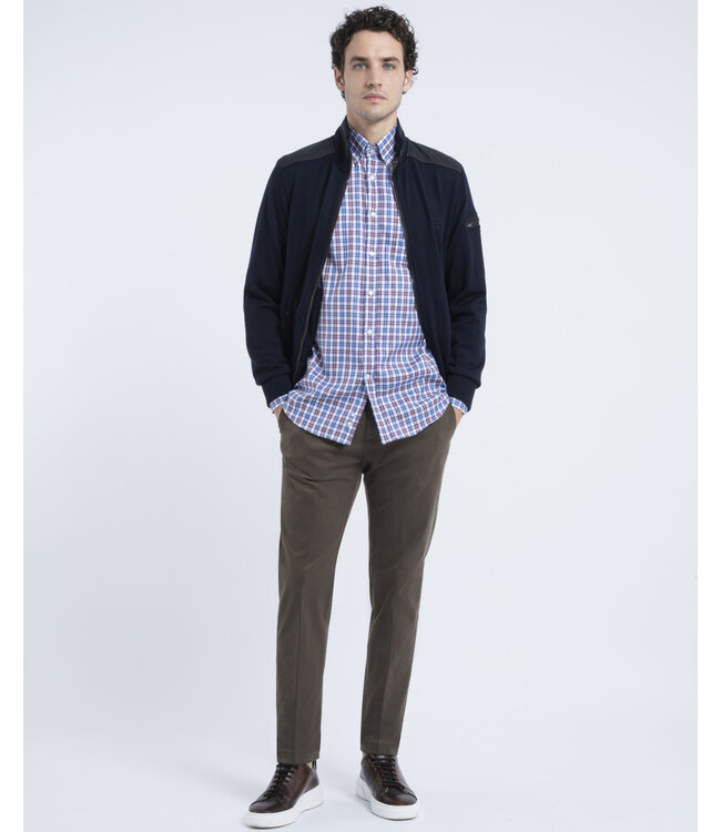 regular fit overhemd rode ruit