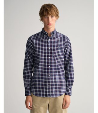 GANT regular fit overhemd marine ruit