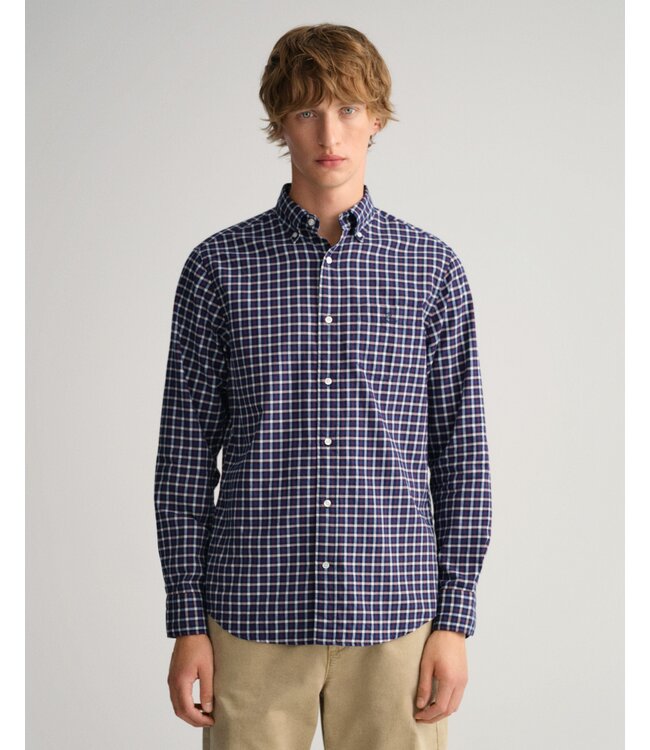regular fit overhemd marine ruit