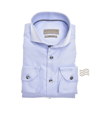 John Miller slim fit overhemd lichtblauw