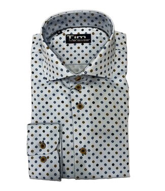 Tim modern fit overhemd stip print