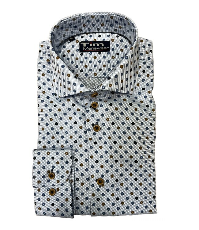 Tim modern fit overhemd stip print