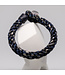 Cobra armband blauw grijs